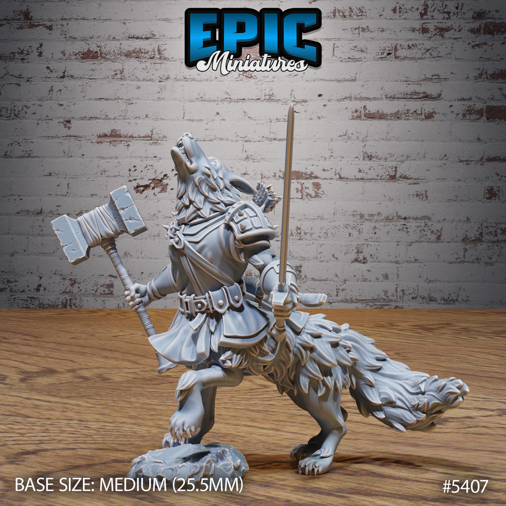 Shepherd Dog Centaur Option #5406 back DND miniature Wild Bandits 16k resin
