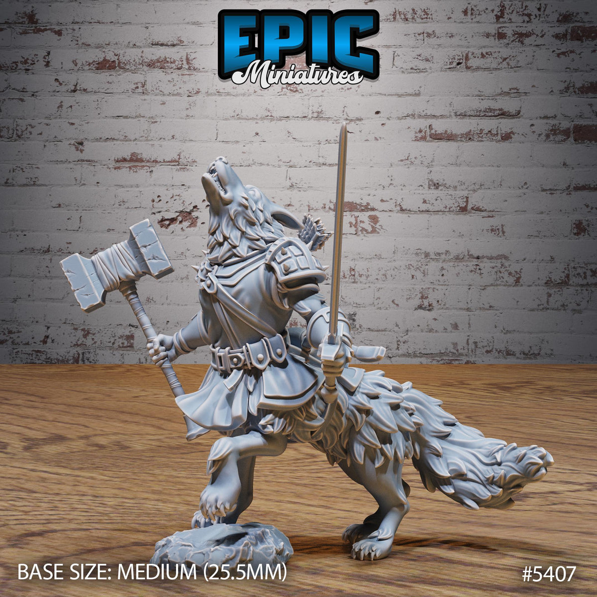 Shepherd Dog Centaur Option #5406 back DND miniature Wild Bandits 16k resin