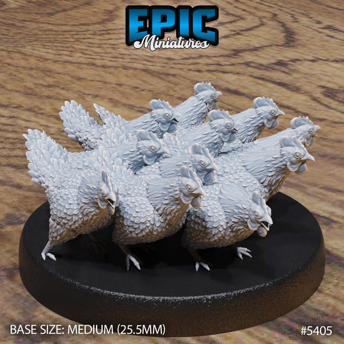 Chicken Swarm Option #5404 back DND miniature Wild Bandits 16k resin