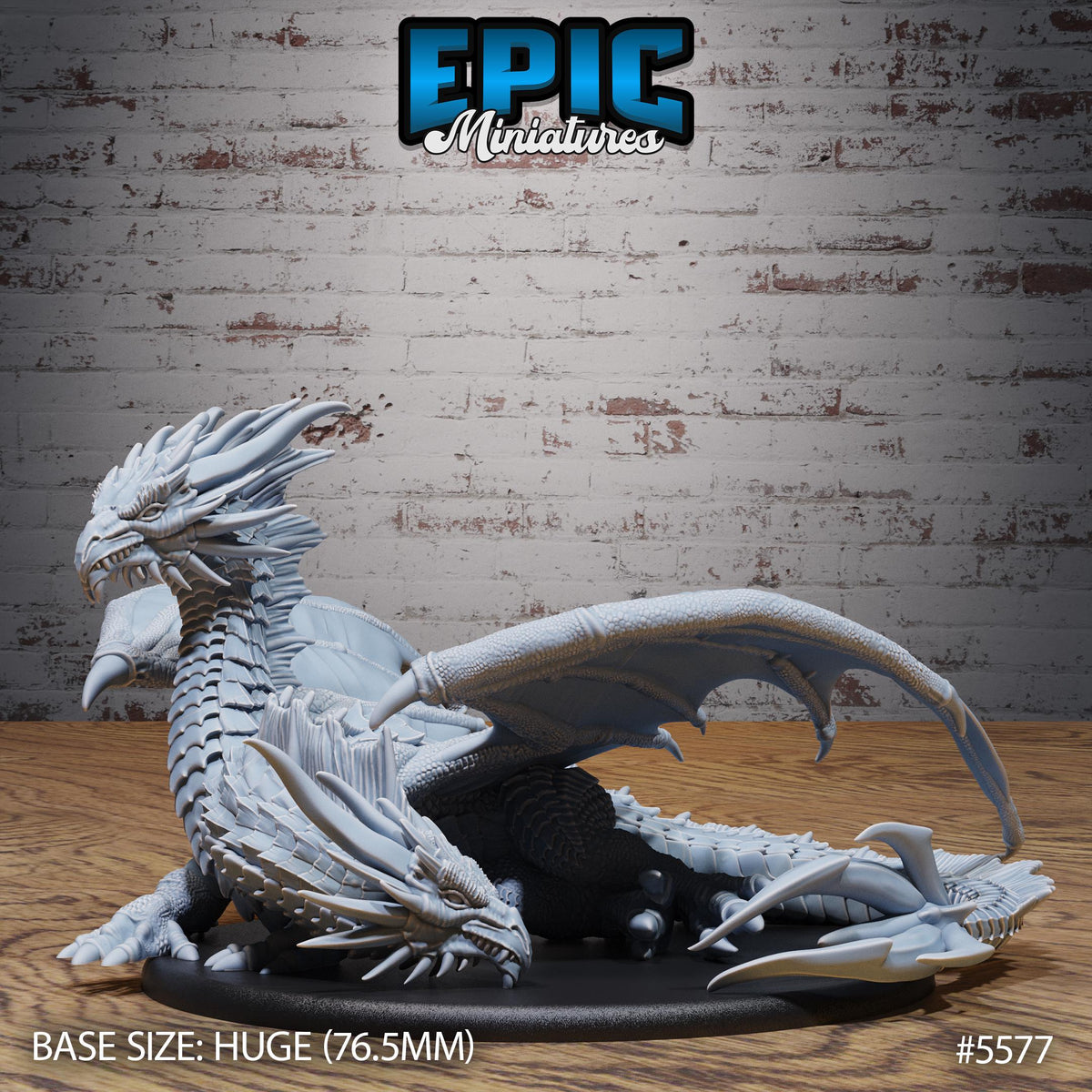 Two Headed Dragon Option #5576 back DND miniature Monster Frenzy 16k resin