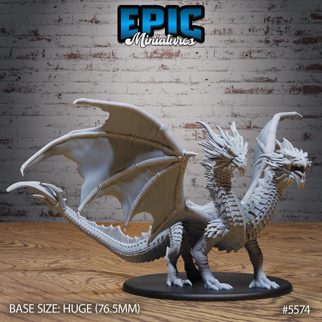 Two Headed Dragon Option #5577 back DND miniature Monster Frenzy 16k resin