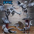 Two Headed Dragon Set of 4 DND miniatures group photo Monster Frenzy