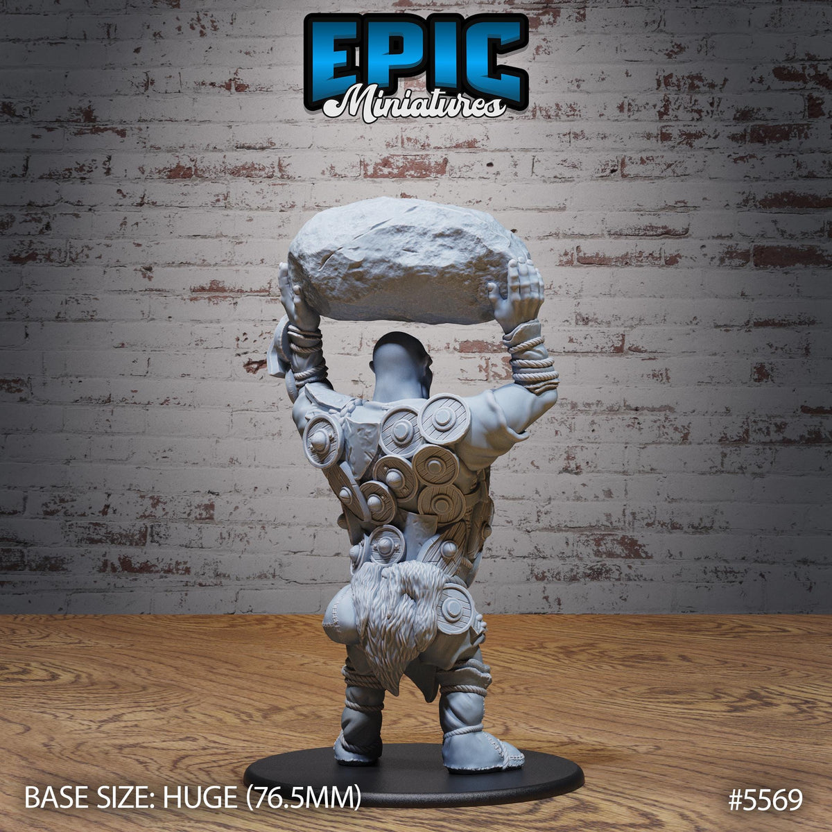 Shield Hill Giant Option #5569 back DND miniature Monster Frenzy 16k resin