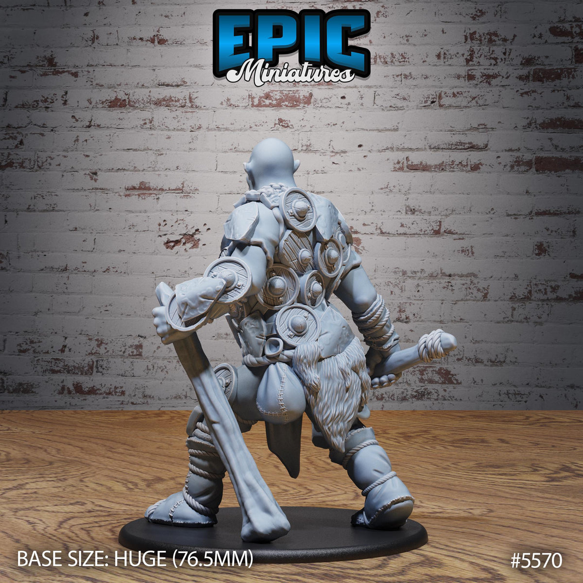 Shield Hill Giant Option #5570 back DND miniature Monster Frenzy 16k resin