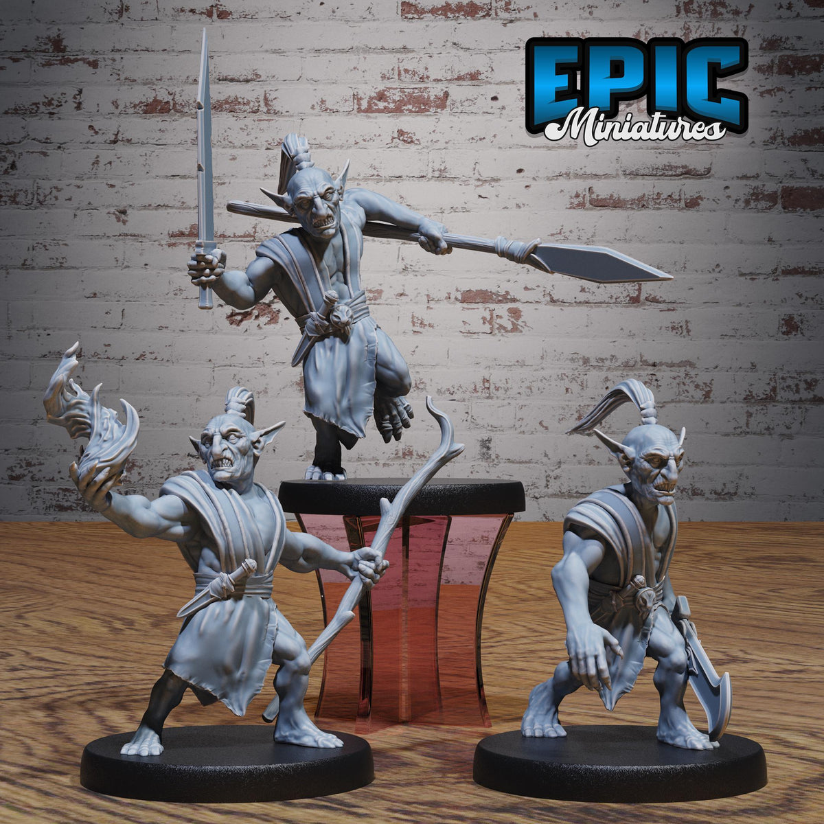 Rage Goblin Set of 3 DND miniatures group photo Monster Frenzy