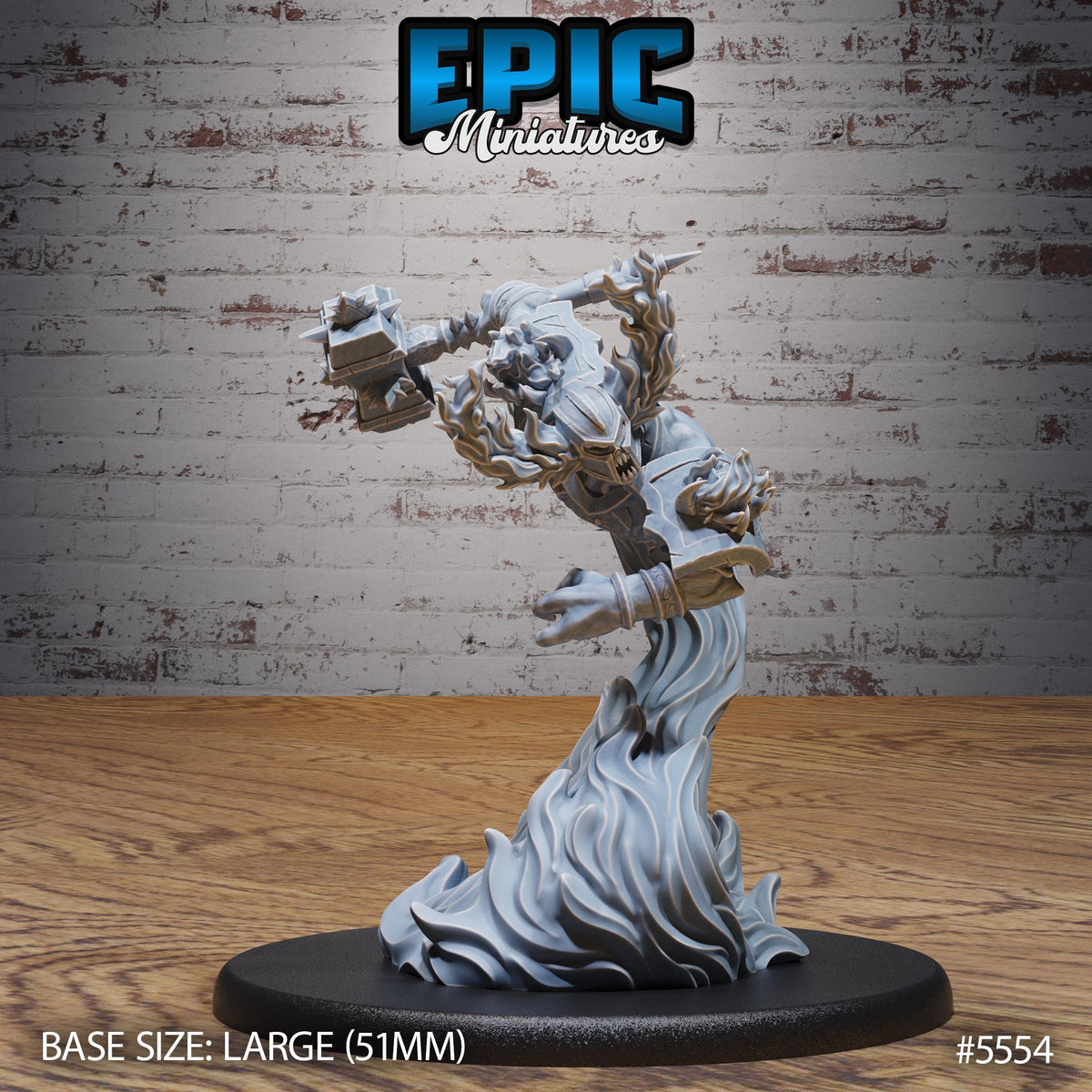 Hellfire Elemental Option #5554 front DND miniature Monster Frenzy 16k resin