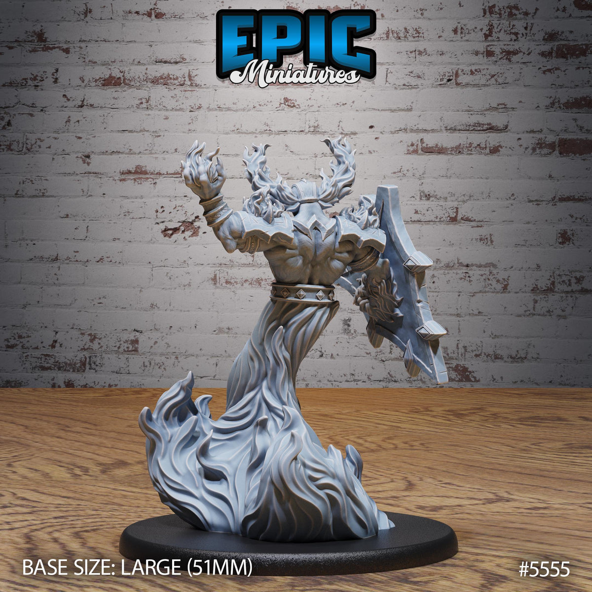 Hellfire Elemental Option #5555 back DND miniature Monster Frenzy 16k resin