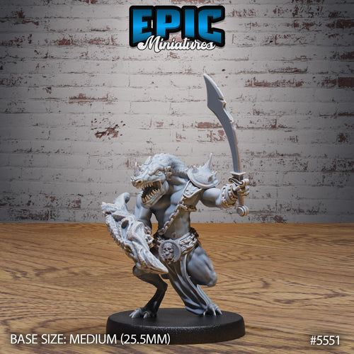 Blue Dragonspawn Option #5551 front DND miniature Monster Frenzy 16k resin