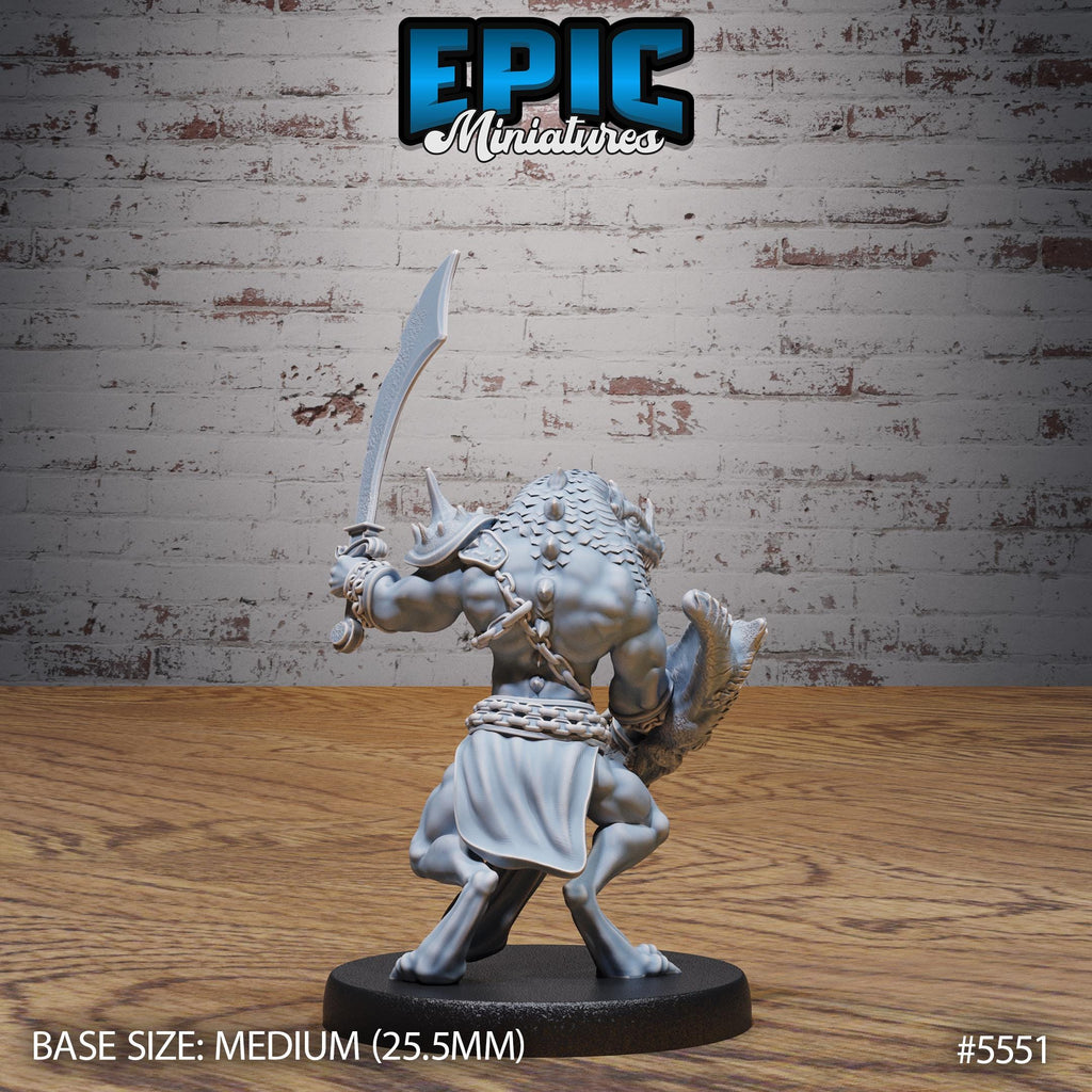Blue Dragonspawn Option #5551 back DND miniature Monster Frenzy 16k resin