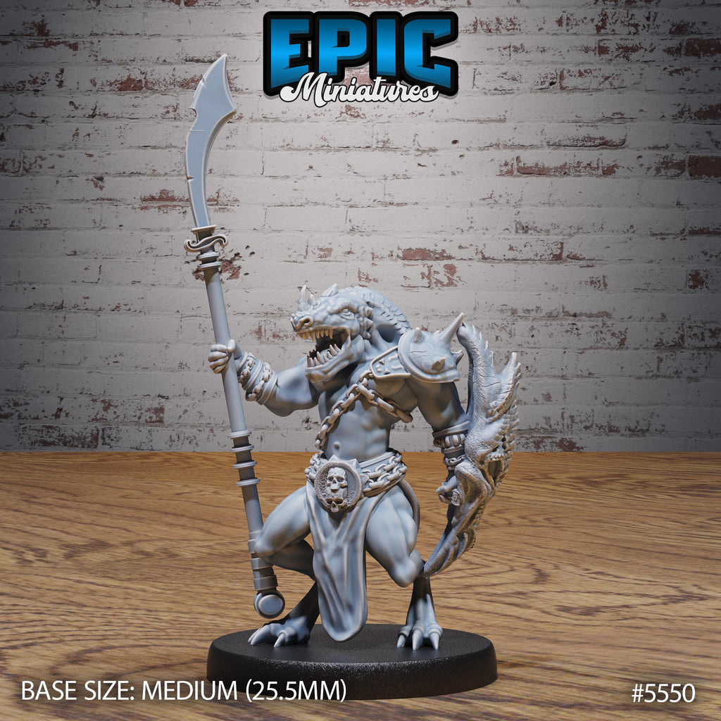 Blue Dragonspawn Option #5550 front DND miniature Monster Frenzy 16k resin