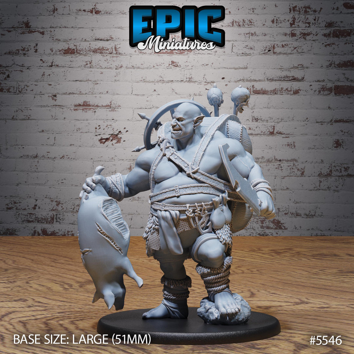 Ogre Butcher Option #5545 back DND miniature Monster Frenzy 16k resin