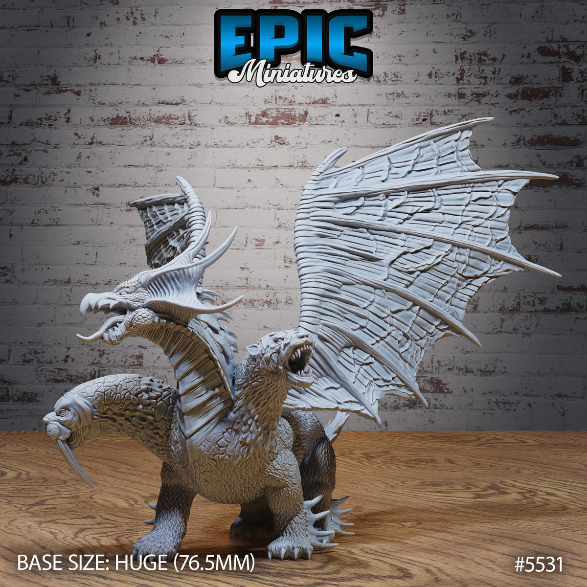 Nordern Chimera version 1 front DND miniature Monster Frenzy 16k resin