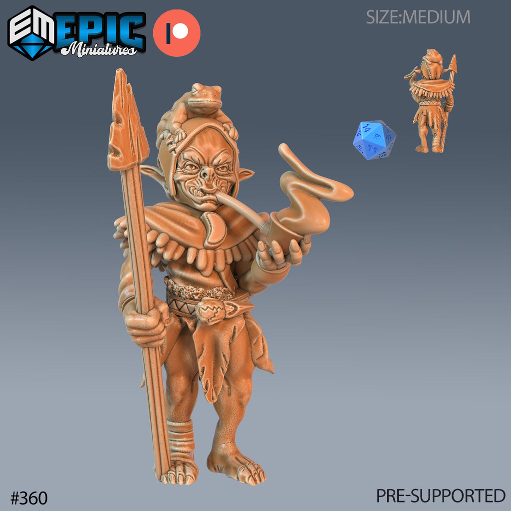 Goblin Set of 8 DND Minis | Monster Rampage Collection | TTRPG | Archer Warrior King Ranger Chult Tomb of Annihilation Wildemount Option #361 front DND miniature  16k resin
