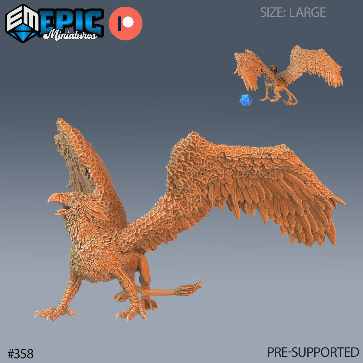 Savage Gryphon DND Minis | Monster Rampage Collection | TTRPG | Chult Tomb of Annihilation Wildemount Out of the Abyss Griffin Griffon DND miniatures group photo