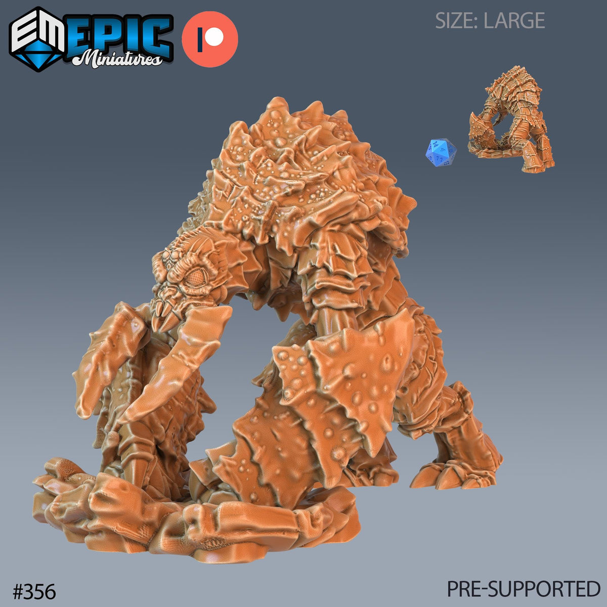 Umber Hulk Set of 5 DND Minis | Monster Rampage Collection | TTRPG | Chult Tomb of Annihilation Wildemount Out of the Abyss Option #356 front DND miniature  16k resin