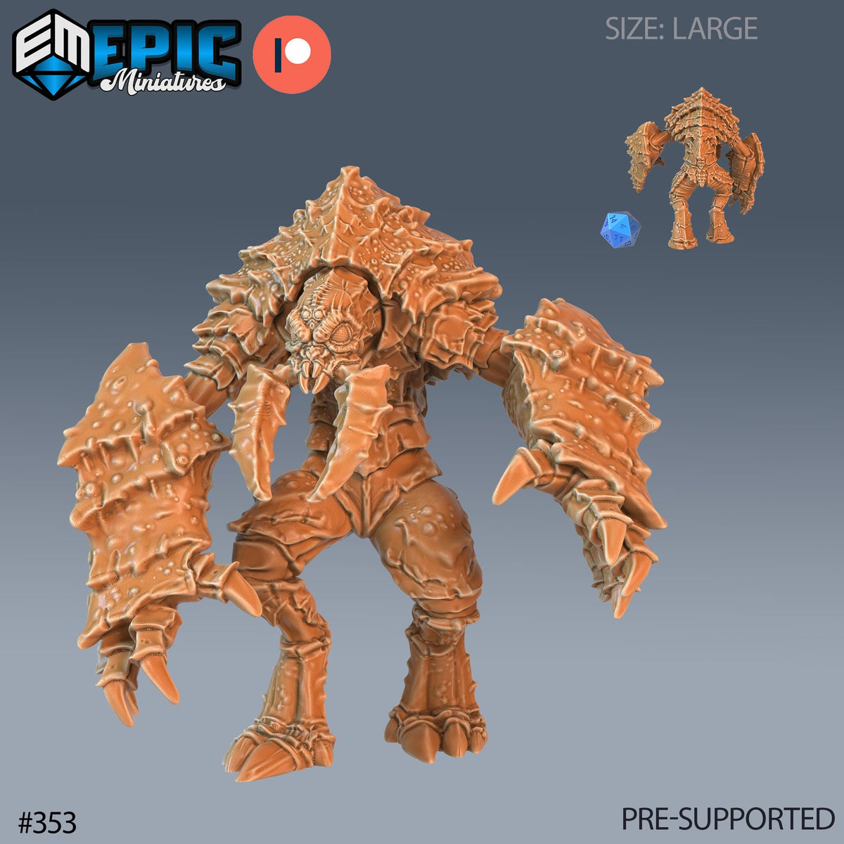 Umber Hulk Set of 5 DND Minis | Monster Rampage Collection | TTRPG | Chult Tomb of Annihilation Wildemount Out of the Abyss Option #353 front DND miniature  16k resin