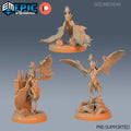 Harpy Lady Set of 3 DND Minis | Monster Rampage Collection | TTRPG | Chult Tomb of Annihilation Wildemount Out of the Abyss DND miniatures group photo