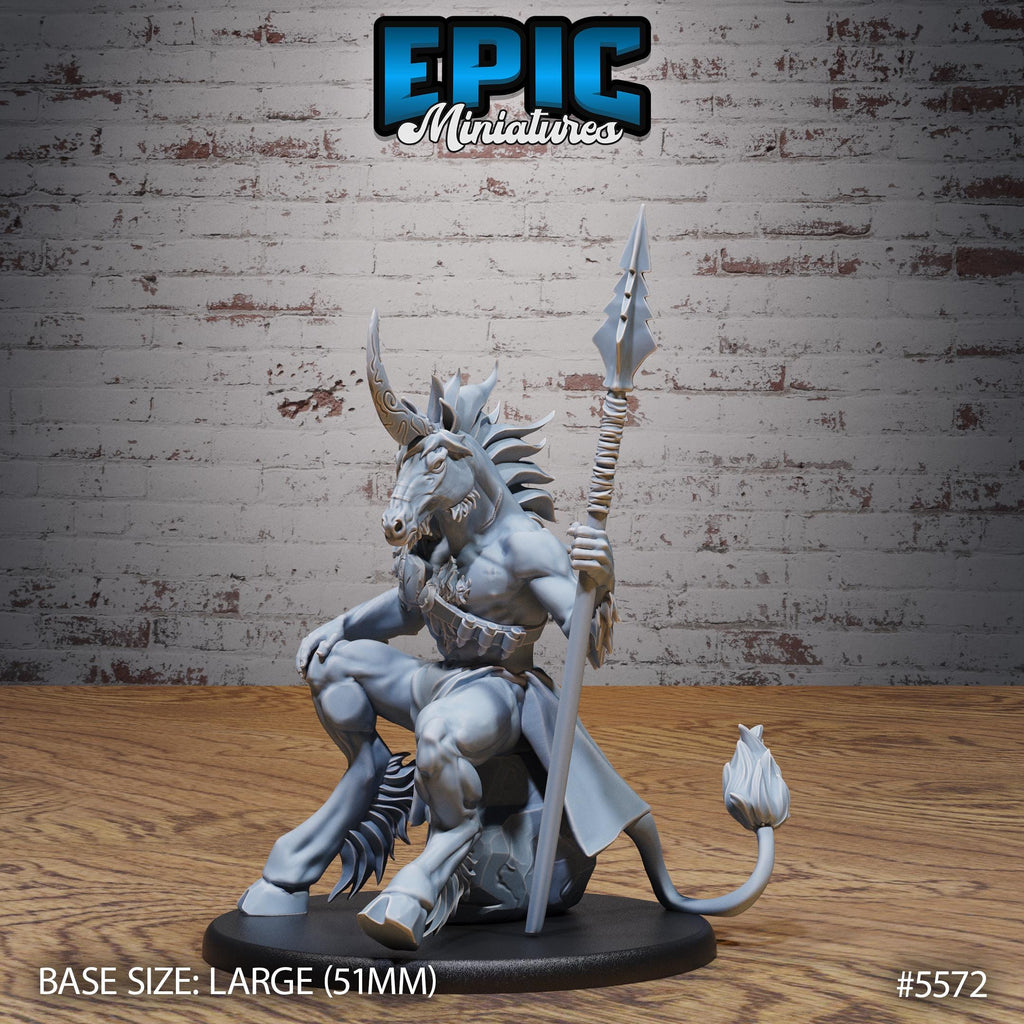 Unicorn Folk Warrior Option #5572 front DND miniature Monster Frenzy 16k resin