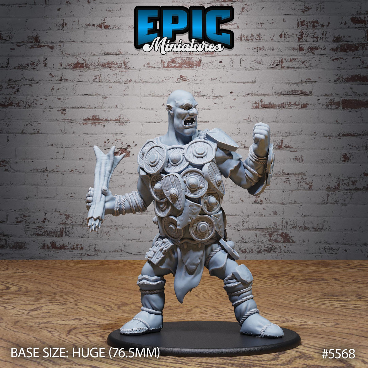 Shield Hill Giant Option #5568 front DND miniature Monster Frenzy 16k resin