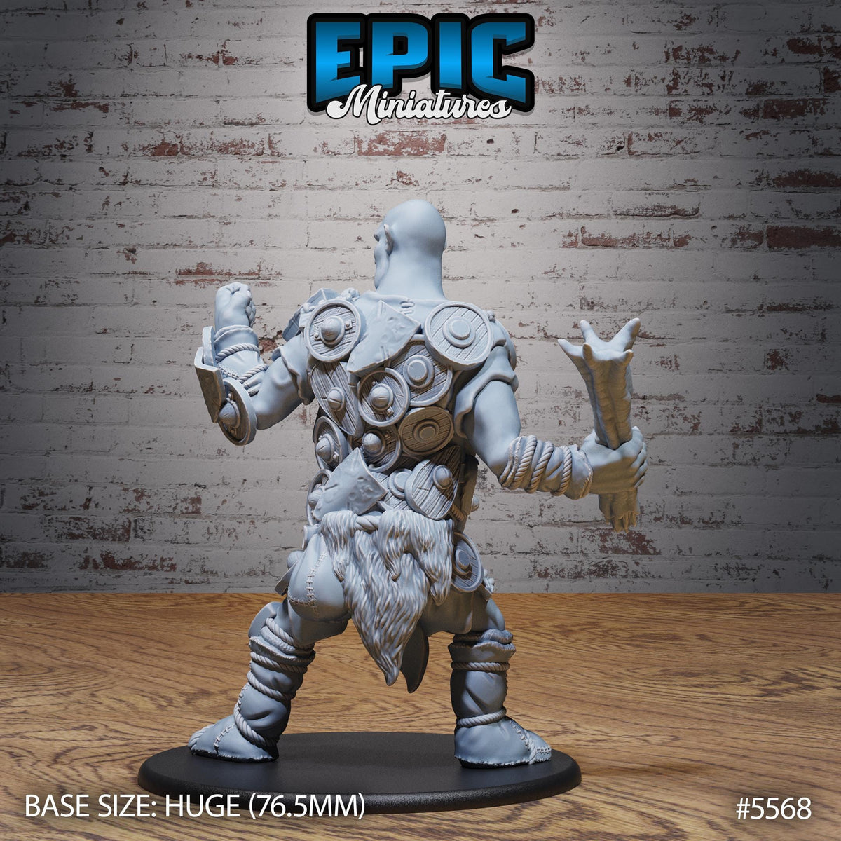 Shield Hill Giant Option #5568 back DND miniature Monster Frenzy 16k resin