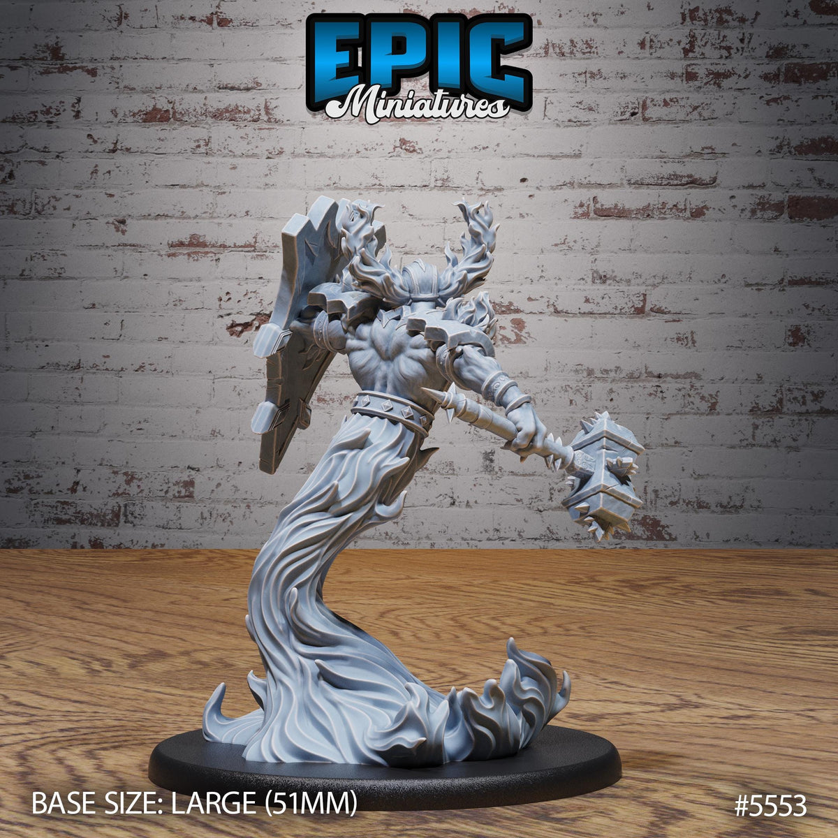 Hellfire Elemental Option #5553 back DND miniature Monster Frenzy 16k resin