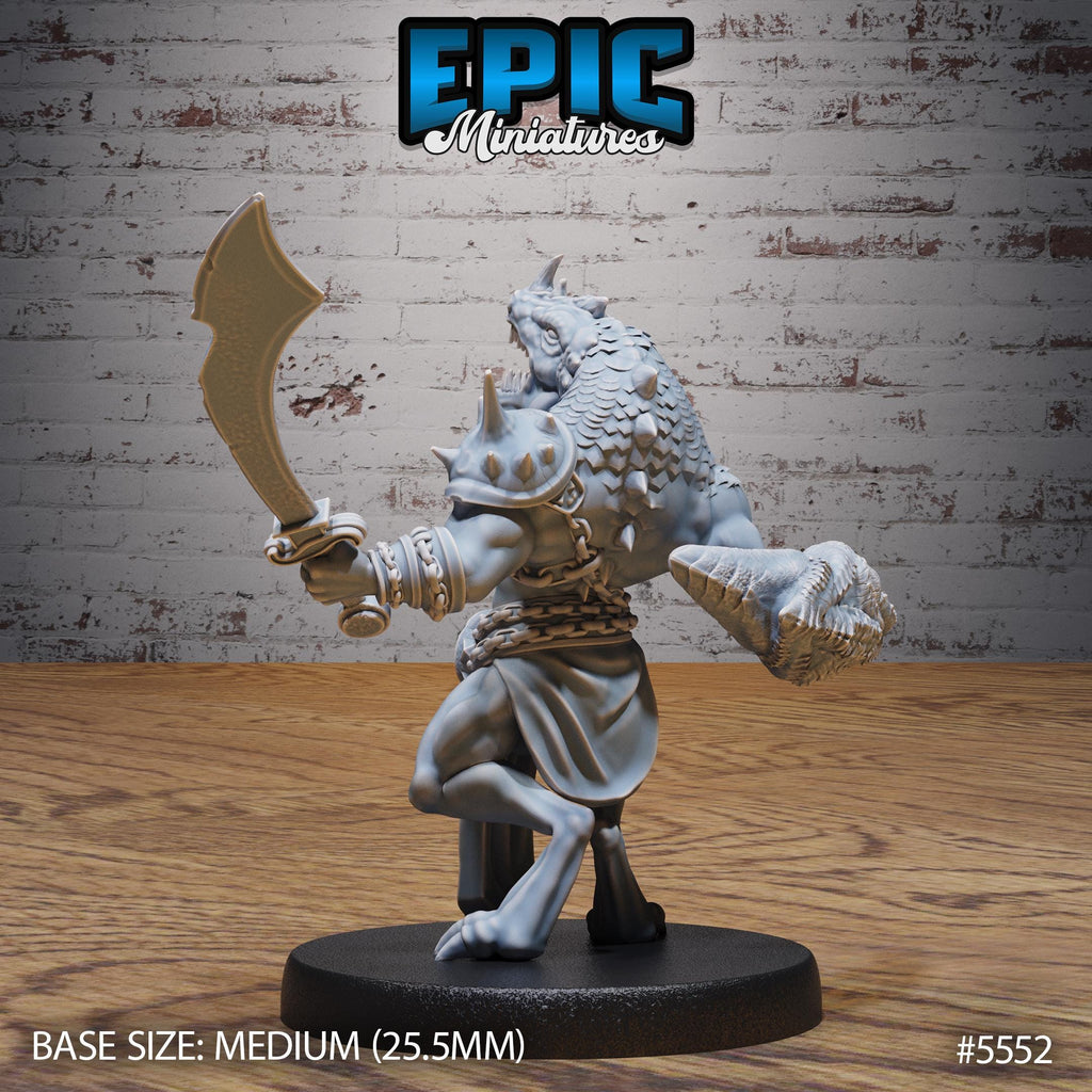 Blue Dragonspawn Option #5552 back DND miniature Monster Frenzy 16k resin