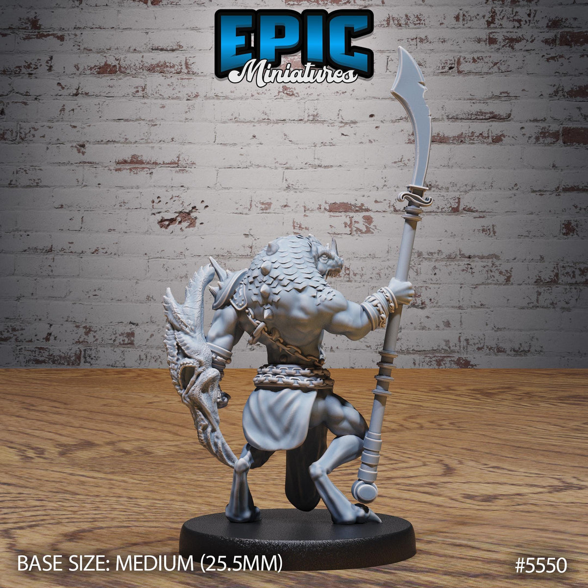 Blue Dragonspawn Option #5550 back DND miniature Monster Frenzy 16k resin