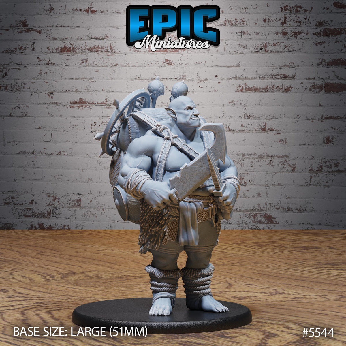 Ogre Butcher Option #5546 back DND miniature Monster Frenzy 16k resin