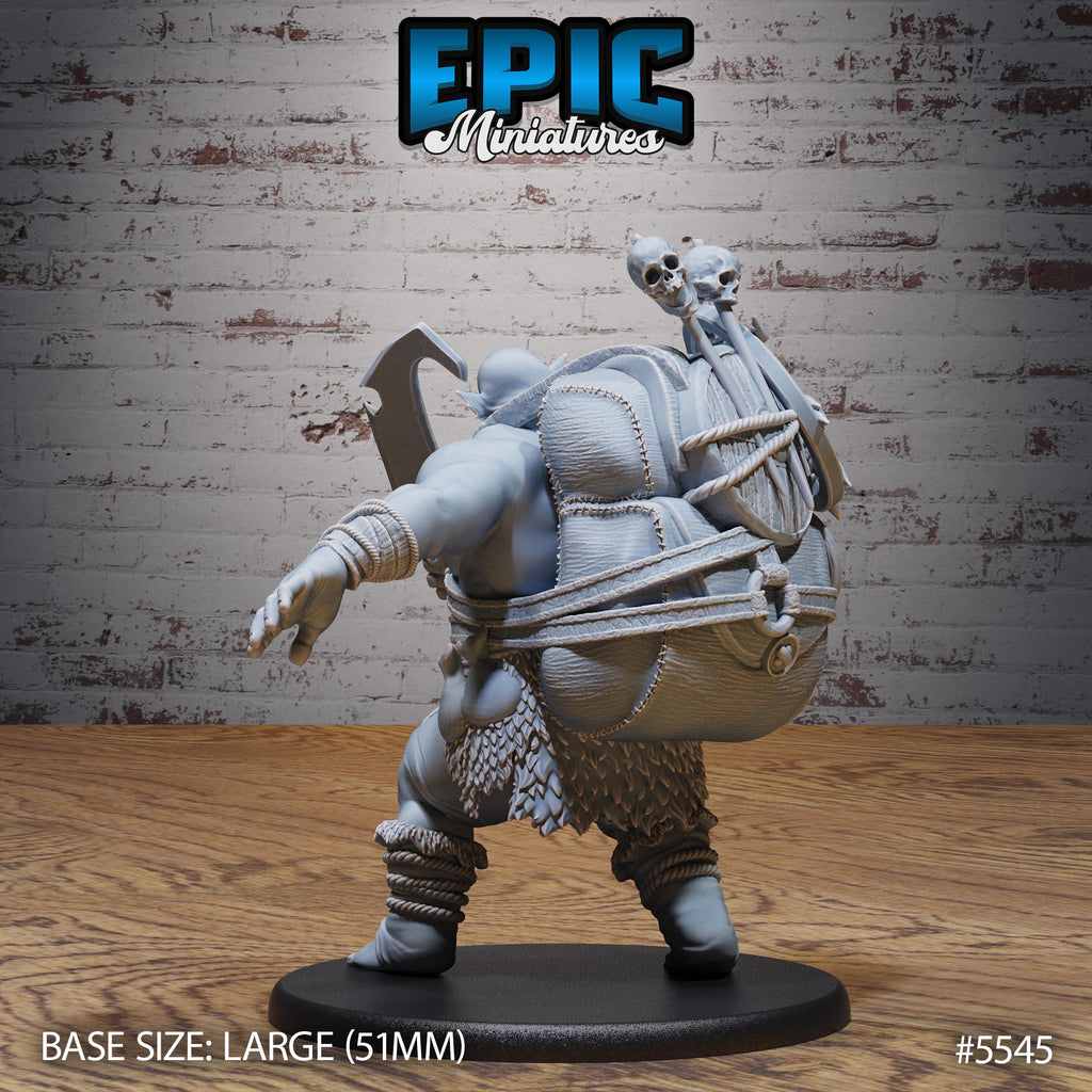 Ogre Butcher Option #5545 front DND miniature Monster Frenzy 16k resin
