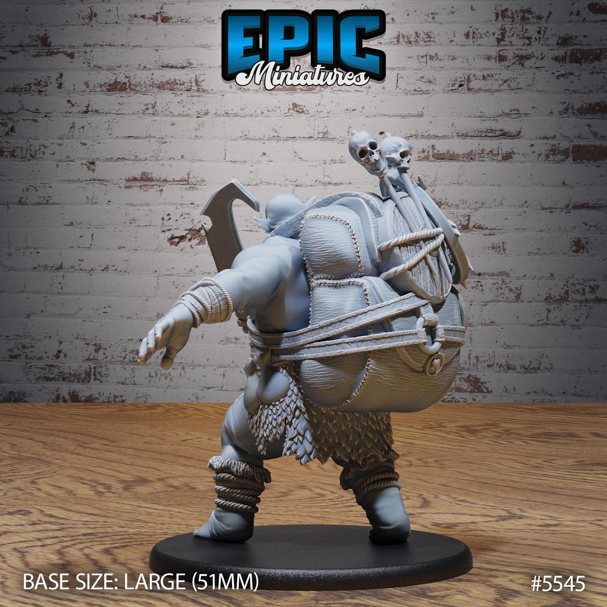 Ogre Butcher Option #5545 front DND miniature Monster Frenzy 16k resin