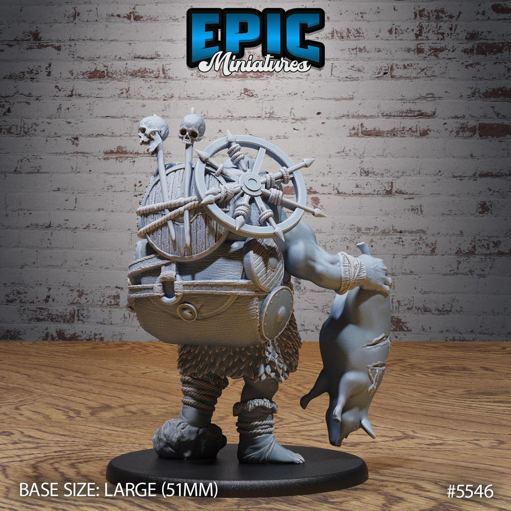Ogre Butcher Option #5546 front DND miniature Monster Frenzy 16k resin