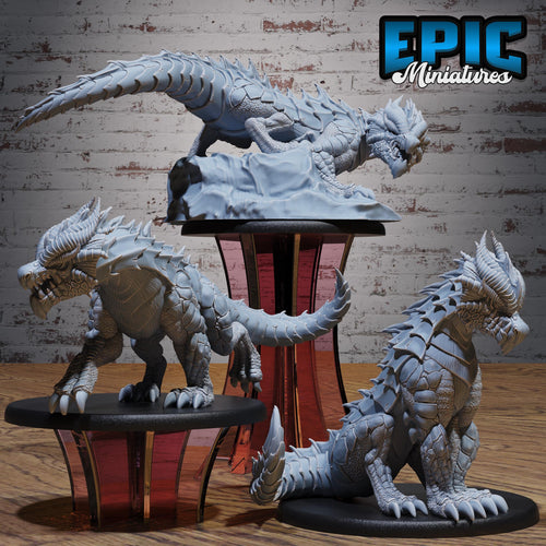 Ambush Drake Set of 3 DND miniatures group photo Monster Frenzy