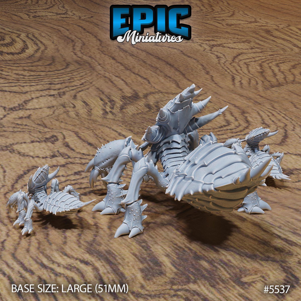 Ankheg Mother and Young Option #5537 front DND miniature Monster Frenzy 16k resin