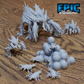 Ankheg Mother and Young Set of 2 DND miniatures group photo Monster Frenzy