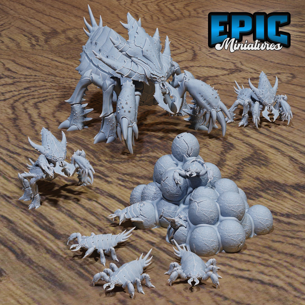Ankheg Mother and Young Set of 2 DND miniatures group photo Monster Frenzy