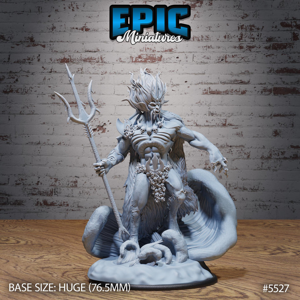 Lord Dagon Avatar of 3 Option #5527 front DND miniature Deep Sea Mysteries 16k resin