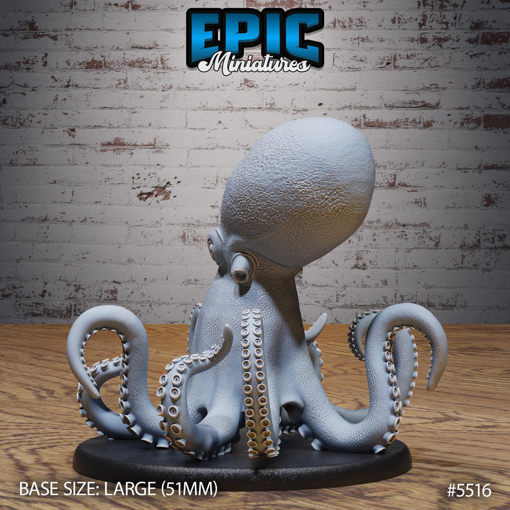 Giant Octopus of 2 Option #5516 back DND miniature Deep Sea Mysteries 16k resin