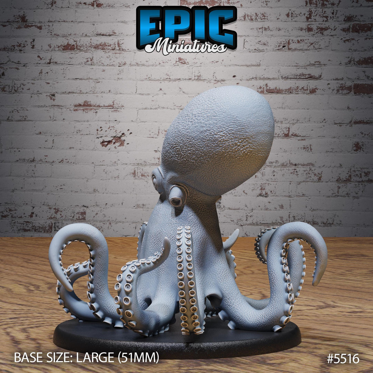 Giant Octopus of 2 Option #5516 back DND miniature Deep Sea Mysteries 16k resin