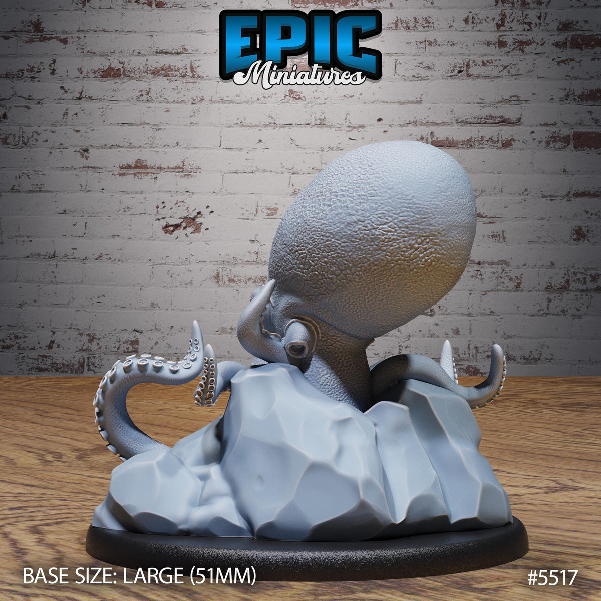 Giant Octopus of 2 Option #5517 back DND miniature Deep Sea Mysteries 16k resin