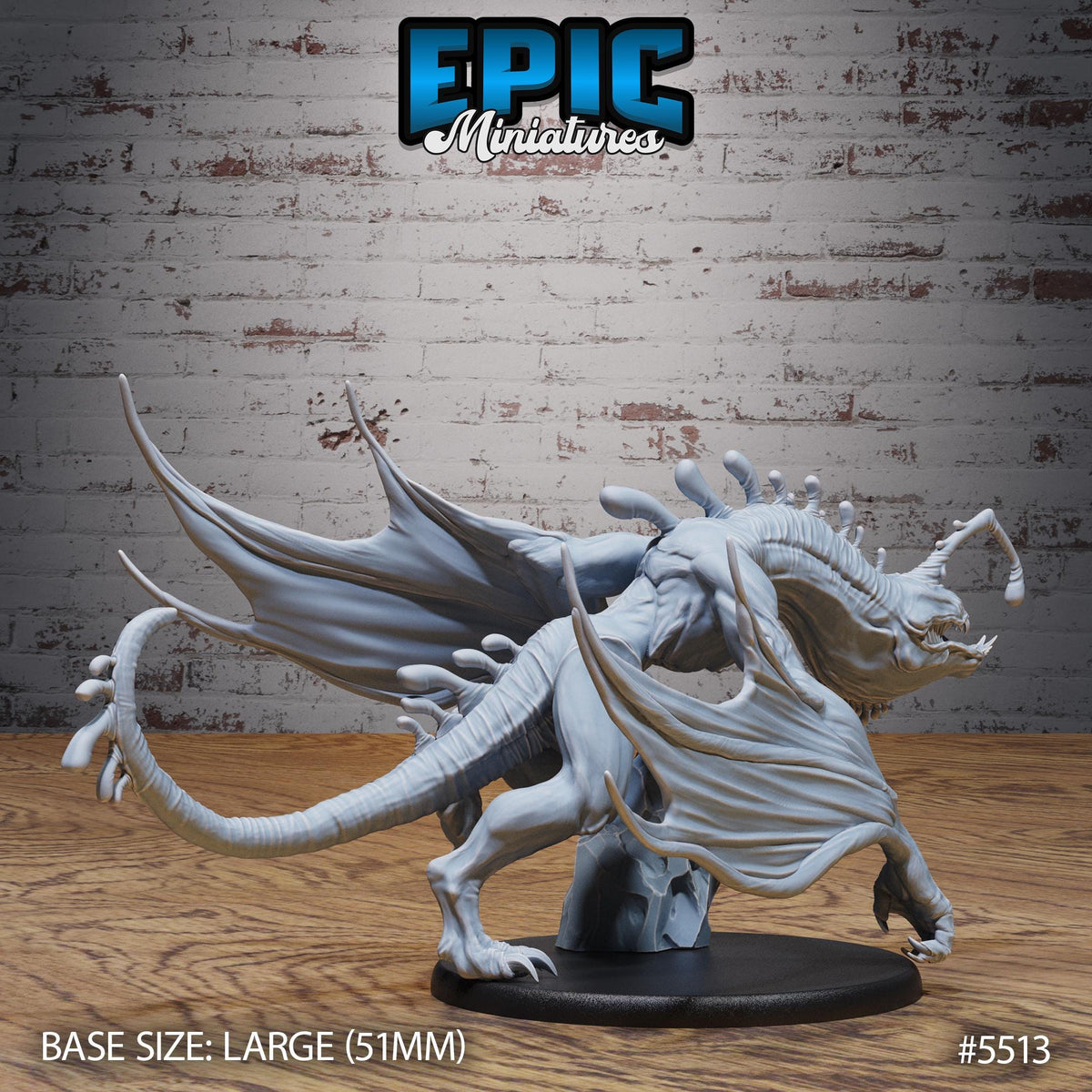 Angler Drake of 3 Option #5513 back DND miniature Deep Sea Mysteries 16k resin