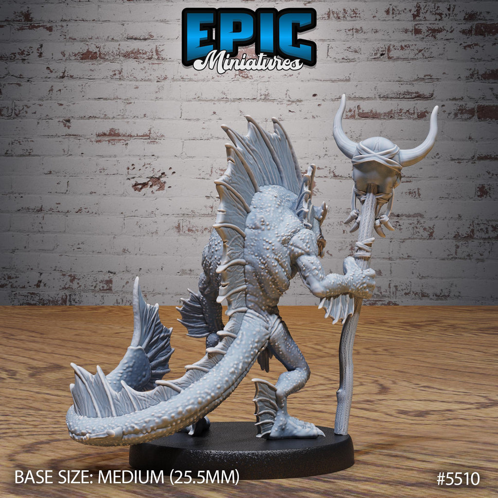 Fish folk Warrior Option #5510 back DND miniature Deep Sea Mysteries 16k resin
