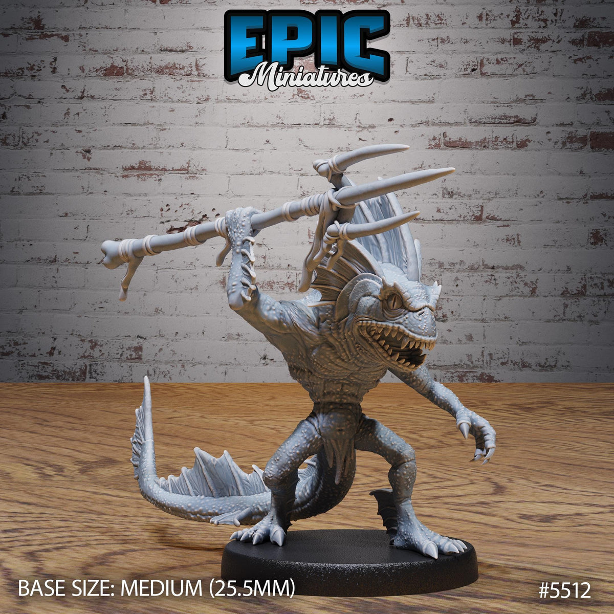 Fish folk Warrior Option #5512 front DND miniature Deep Sea Mysteries 16k resin