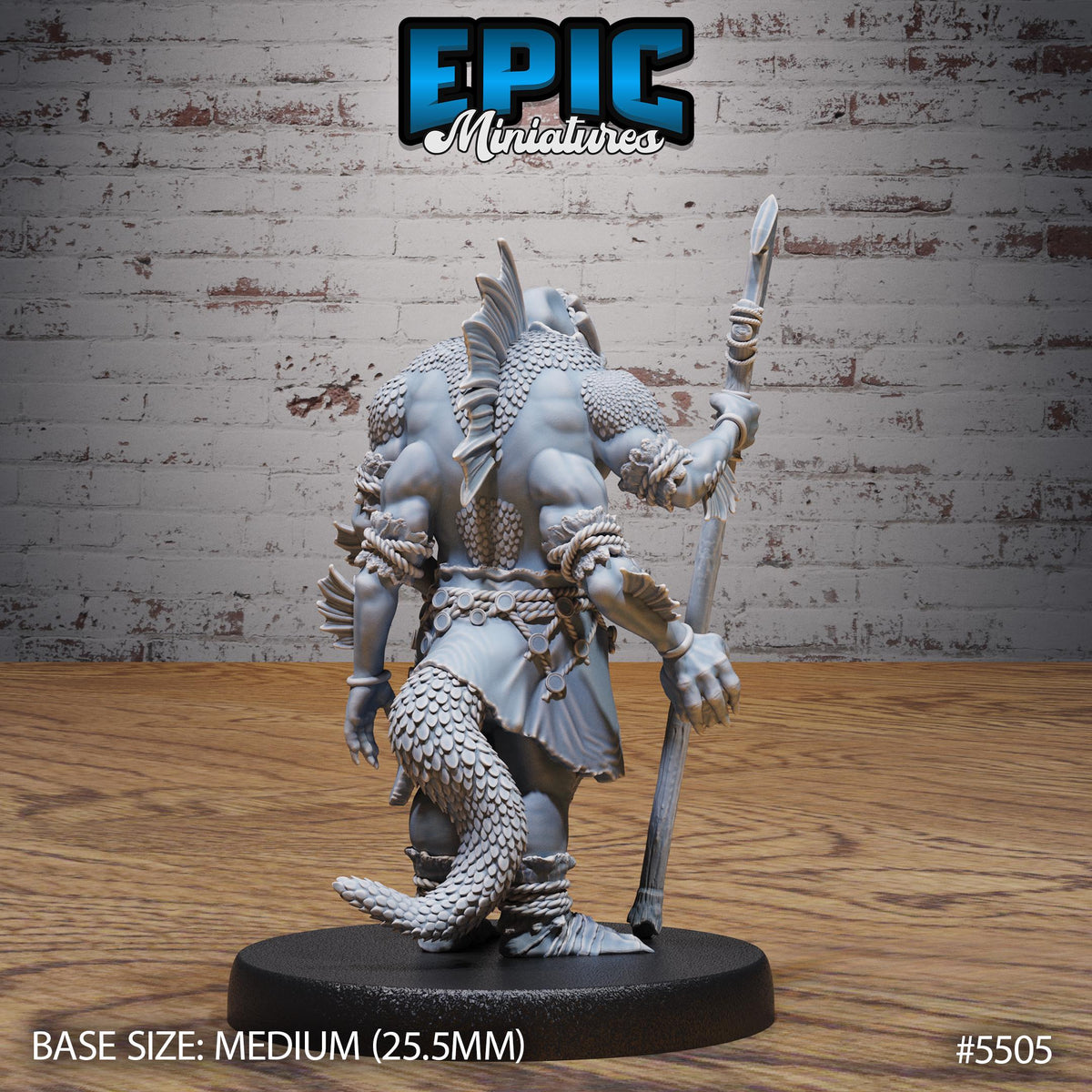 Fish folk Vagabond of 3 Option #5505 back DND miniature Deep Sea Mysteries 16k resin