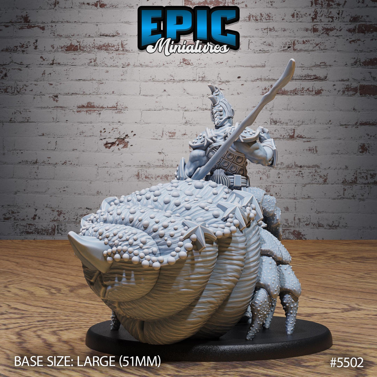Hermit Crab Guard of 3 Option #5502 back DND miniature Deep Sea Mysteries 16k resin