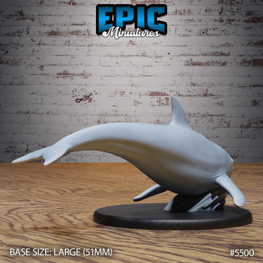 Dolphin of 2 Option #5500 back DND miniature Deep Sea Mysteries 16k resin