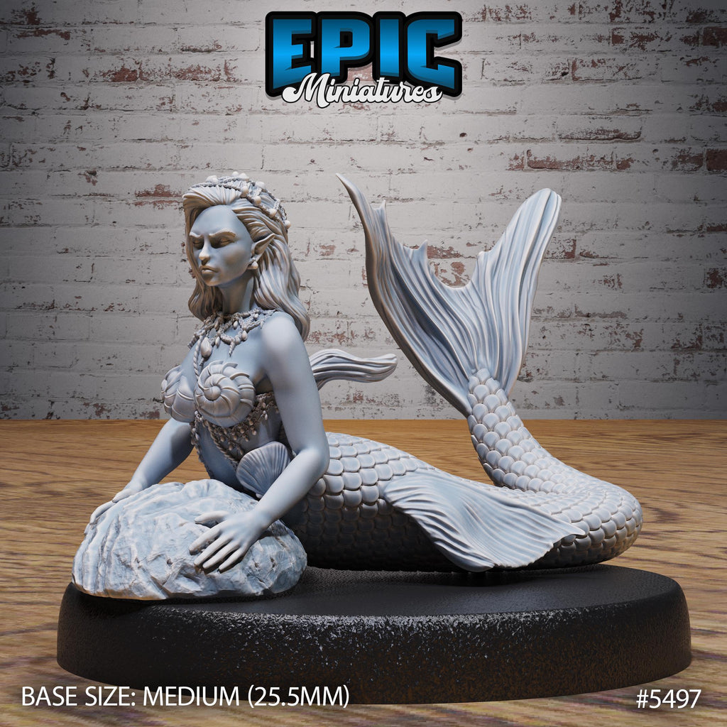 Mermaid of 3 Option #5497 front DND miniature Deep Sea Mysteries 16k resin