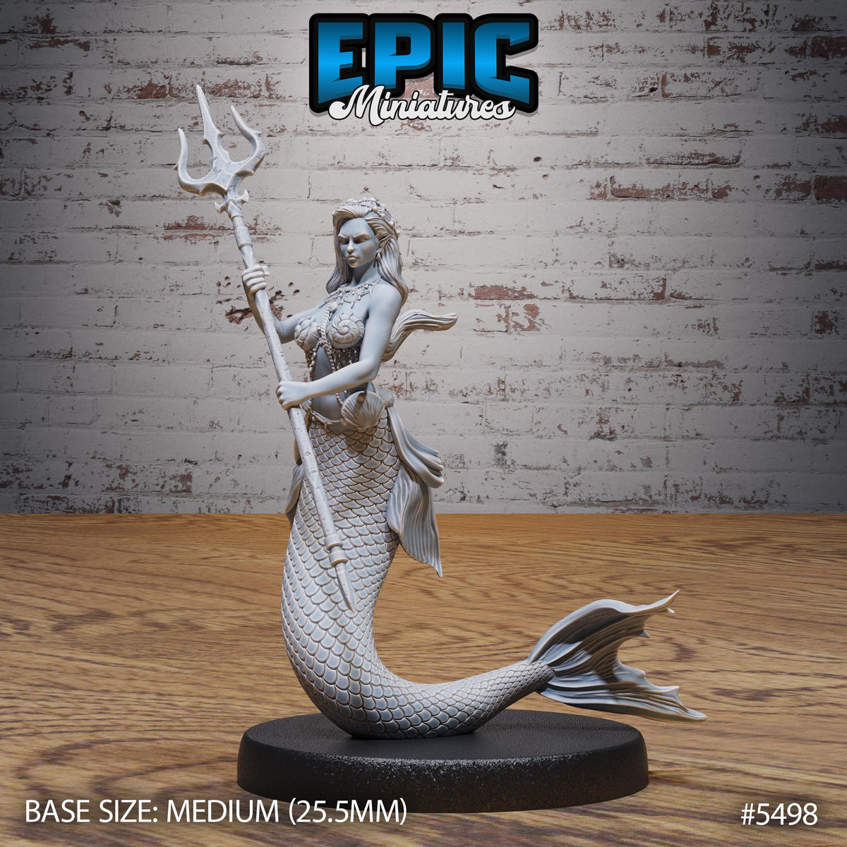 Mermaid of 3 Option #5498 front DND miniature Deep Sea Mysteries 16k resin