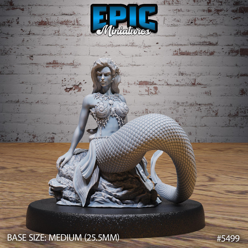 Mermaid of 3 Option #5499 front DND miniature Deep Sea Mysteries 16k resin