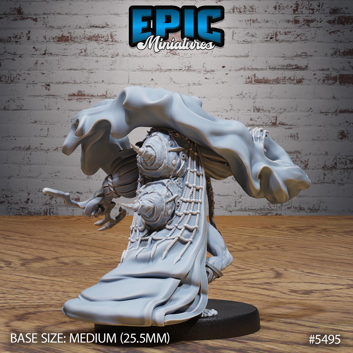 Fish Folk Monarch of 3 Option #5495 back DND miniature Deep Sea Mysteries 16k resin