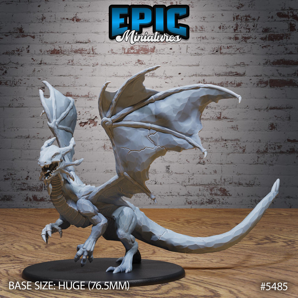 Sapphire Dragon 4 (Huge) front DND miniature Deep Sea Mysteries 16k resin